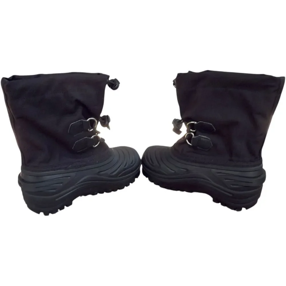 Sorel Kids Super Trooper Black Pull-On Insulated Winter Boots. Size 12 Kids.